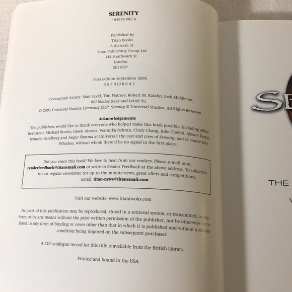 Rare: SERENITY The Official Visual Companion 1st Edition 2005 Titan Books - Picture 7 of 14